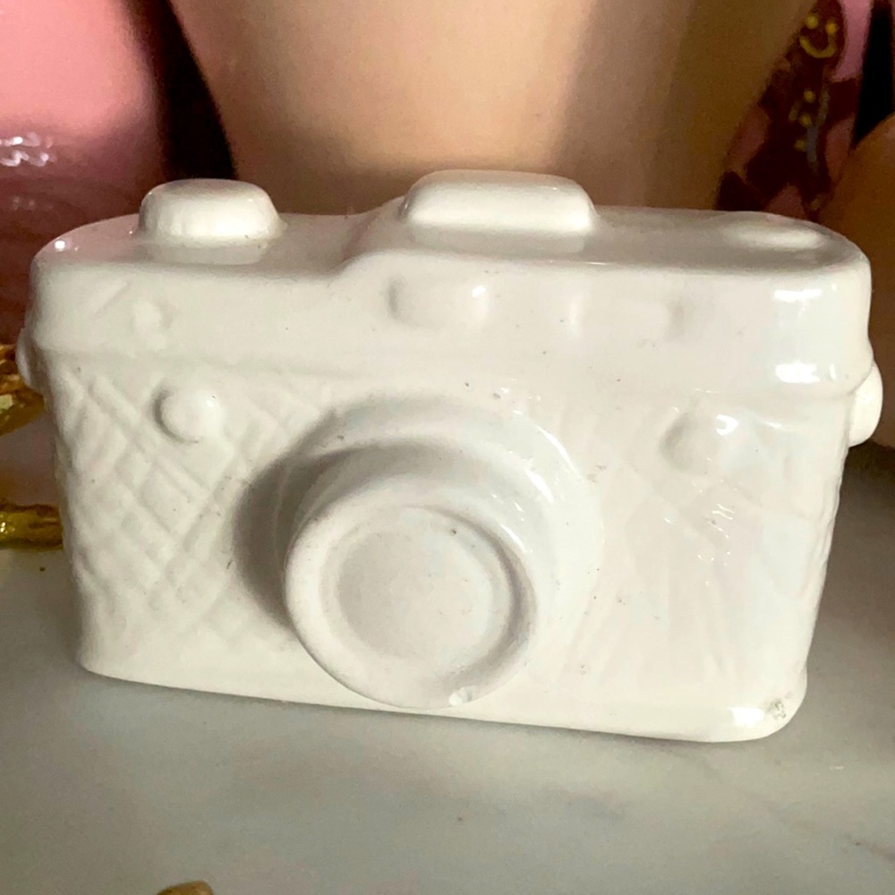 White ceramic Decor camera